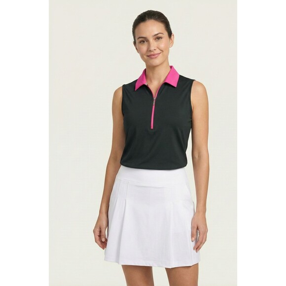 Jofit Tops - Jofit Sleeveless 1/4 Zip Sport Polo - Size L | Tennis Core & Golf Aesthetic